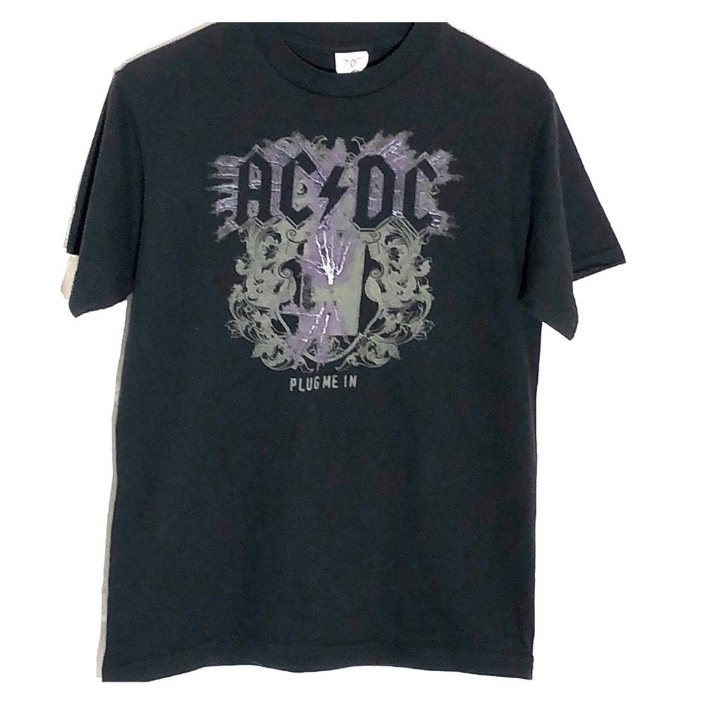 AC/DC Graphic Band Tee - Plug Me In Small Rock Music
